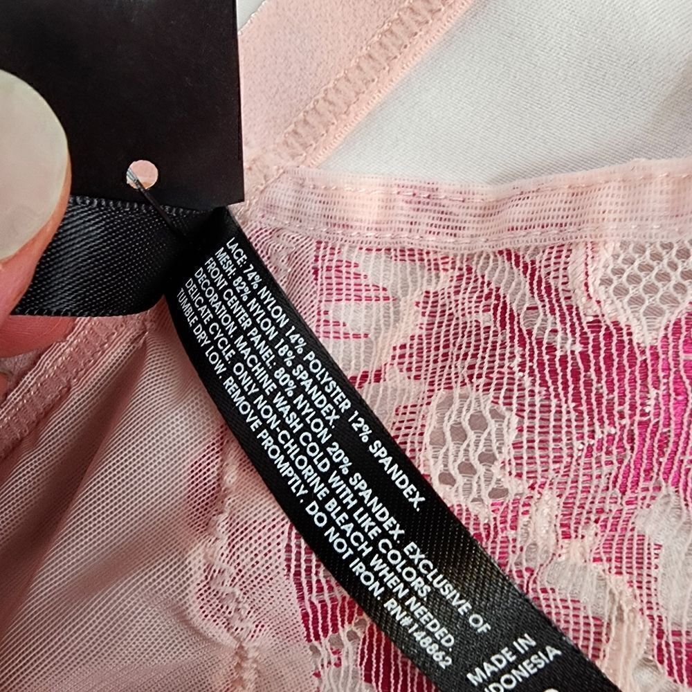 00X 10W Medium Torrid Pink Floral Lace Hipster Panty Mid Rise Lingerie Boudior - Picture 6 of 7
